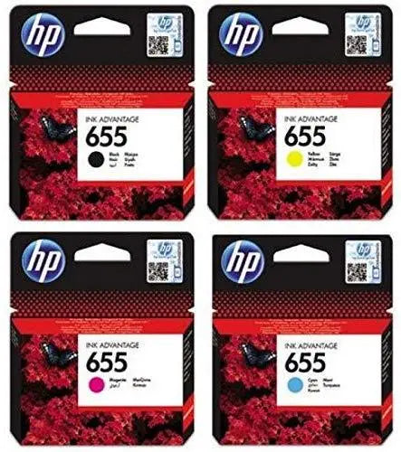 HP 655 Ink Cartridges Set - Black, Cyan, Magenta and Yellow - eBuy UAE